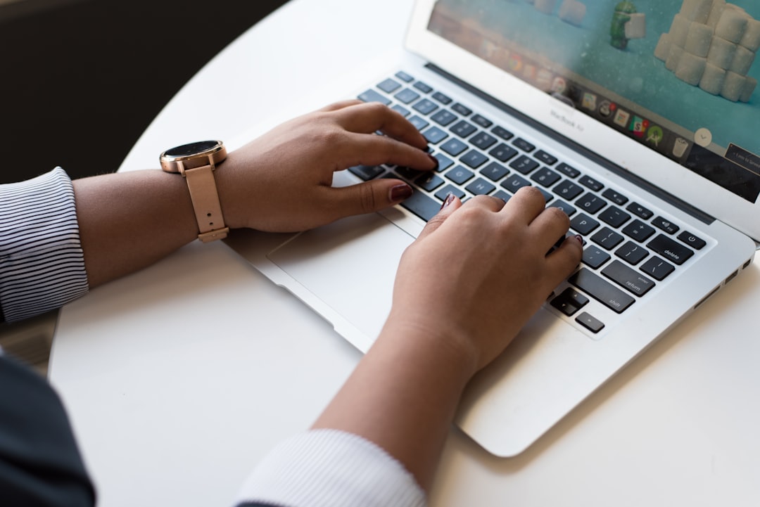 person using MacBook